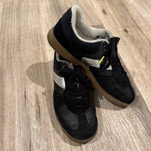 Verbenas Sneakers Sora Leather/Suede Black/Silver Made In Spain Reg. $100